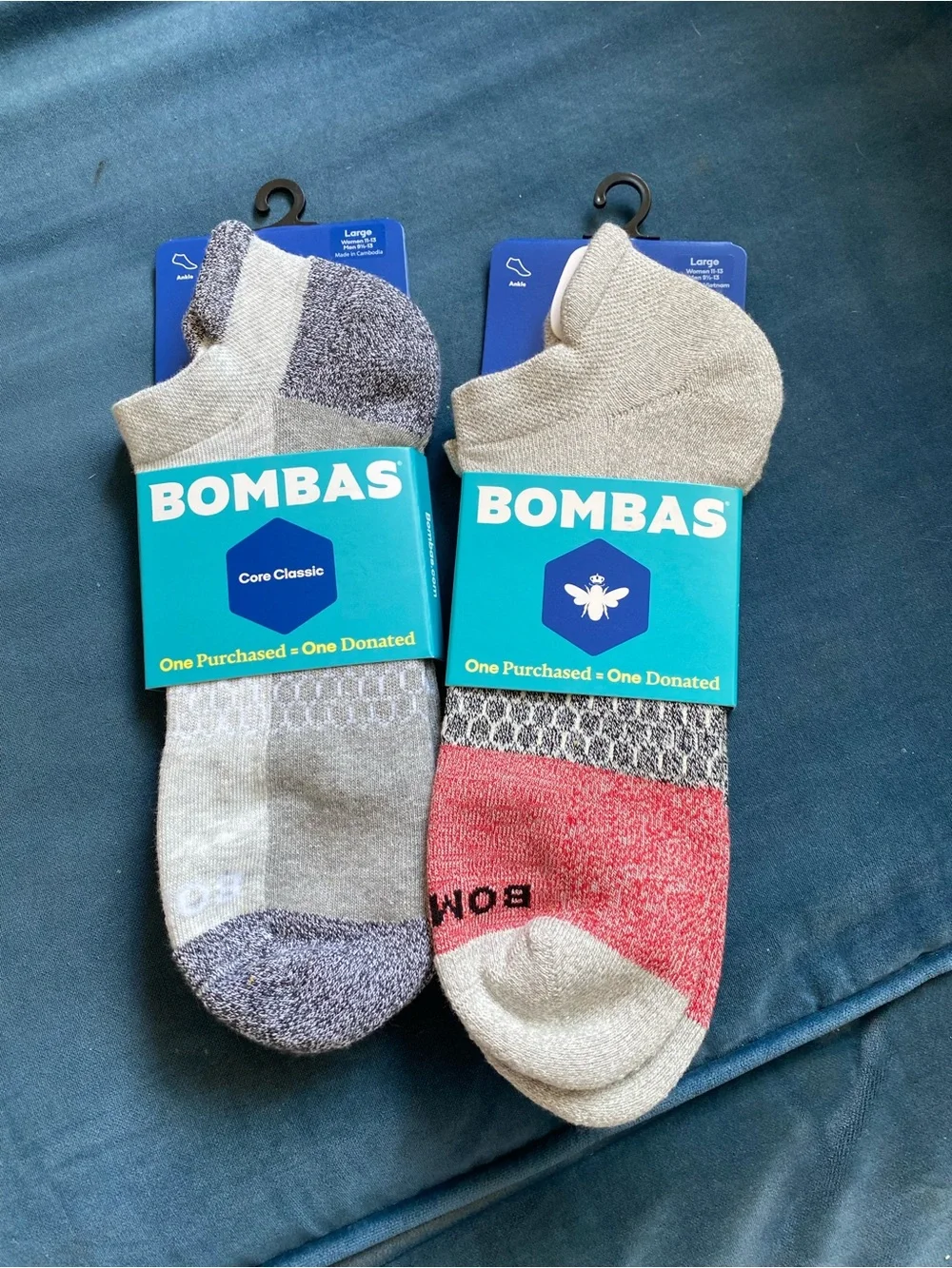 Bombas NWT Core Classic Ankle Socks Womens Large